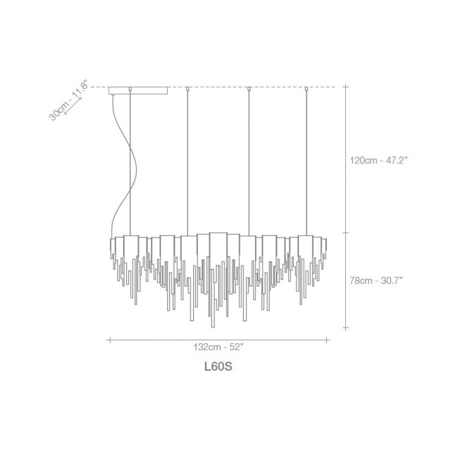Подвесной светильник Terzani Volver L60S F7 C8 Подвесной светильник Terzani Volver L60S F7 C8