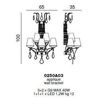Бра Beby Group Charming beauty 0250A03 Gold White White gold leaf