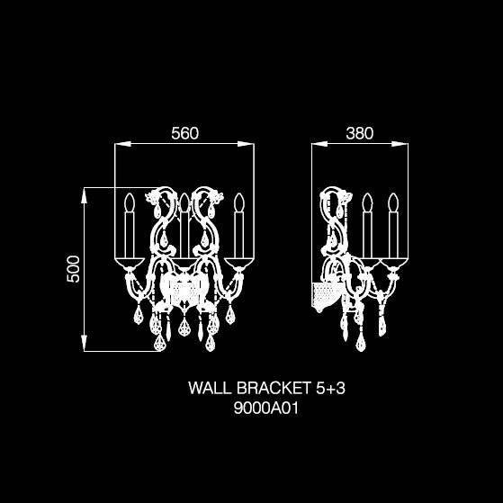 Бра Beby Queen of Roses 9000A01 Chrome Swarovski Plaque Бра Beby Queen of Roses 9000A01 Chrome Swarovski Plaque
