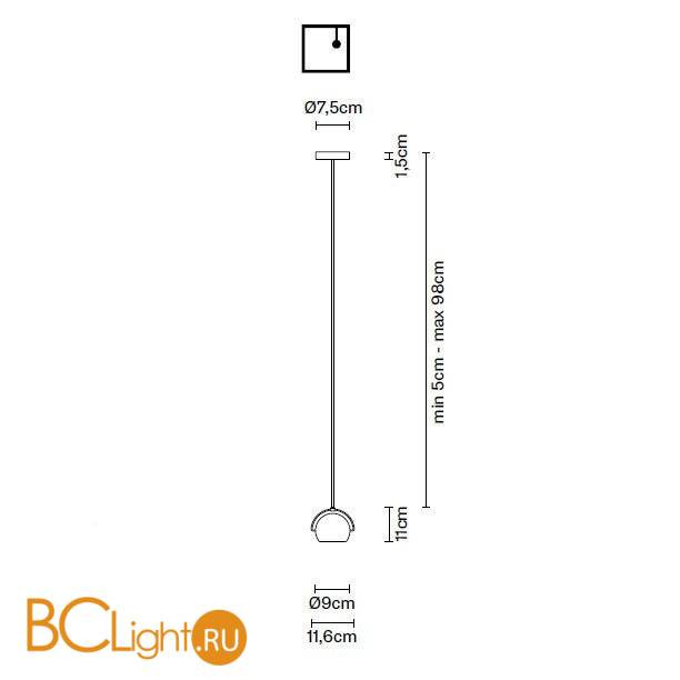Подвесной светильник Fabbian Beluga Colour D57 A11 41 Подвесной светильник Fabbian Beluga Colour D57 A11 41