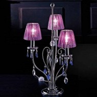 Настольная лампа Beby Violet 0118L02 Chrome 184 SW Blu Violet Настольная лампа Beby Violet 0118L02 Chrome 184 SW Blu Violet