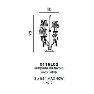 Настольная лампа Beby Violet 0118L02 Chrome 184 SW Blu Violet Настольная лампа Beby Violet 0118L02 Chrome 184 SW Blu Violet
