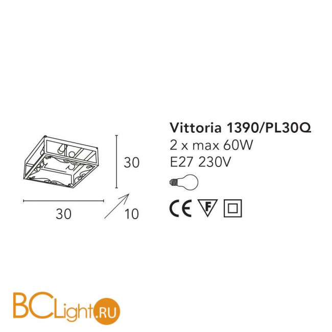 Потолочный светильник Bellart Vittoria 1390/PL30Q 05/V02 Потолочный светильник Bellart Vittoria 1390/PL30Q 05/V02