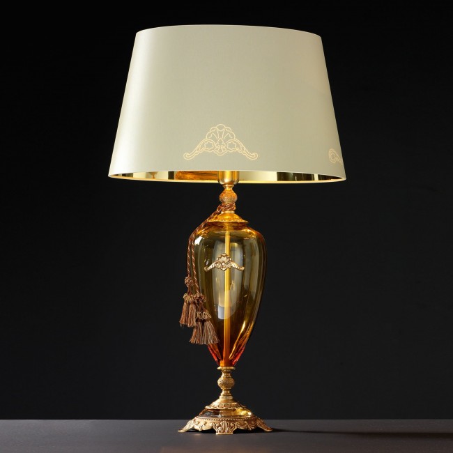 Настольная лампа Euroluce Altea LG1 gold Amber Настольная лампа Euroluce Altea LG1 gold Amber