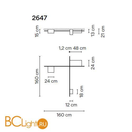 Потолочный светильник Vibia Structural 2647 15 /23 Grey L2 Потолочный светильник Vibia Structural 2647 15 /23 Grey L2