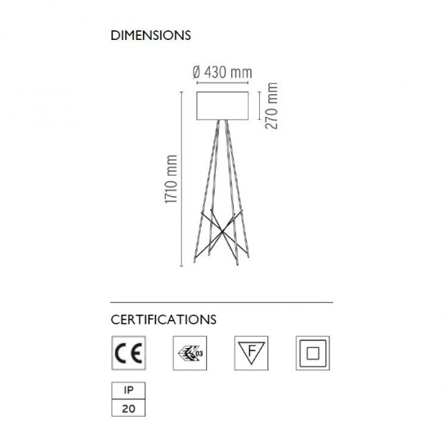 Торшер Flos Ray F2 Black F5921030 Торшер Flos Ray F2 Black F5921030
