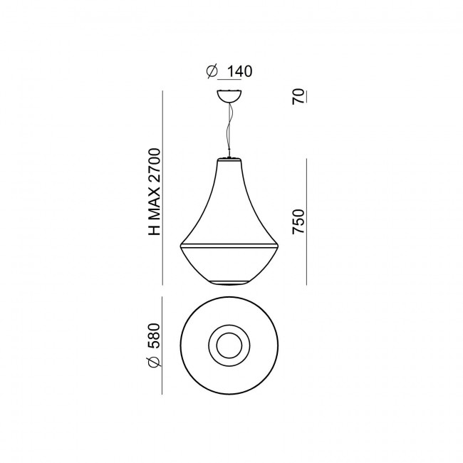 Подвесной светильник Linea Light Monarque 8025