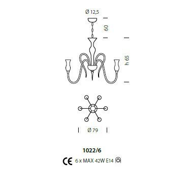 Люстра Sylcom Teodato 1022/6 D D.A Люстра Sylcom Teodato 1022/6 D D.A