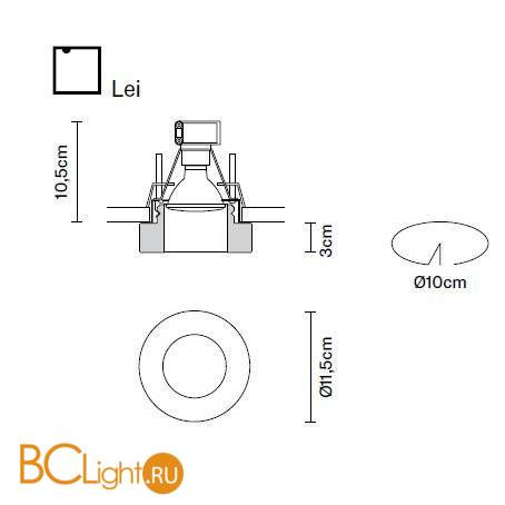 Встраиваемый спот (точечный светильник) Fabbian Lei D27 F43 00