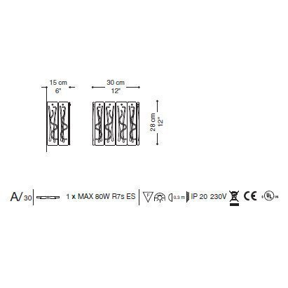 Настенный светильник La Murrina Nadir A/6 AB-3S Настенный светильник La Murrina Nadir A/6 AB-3S