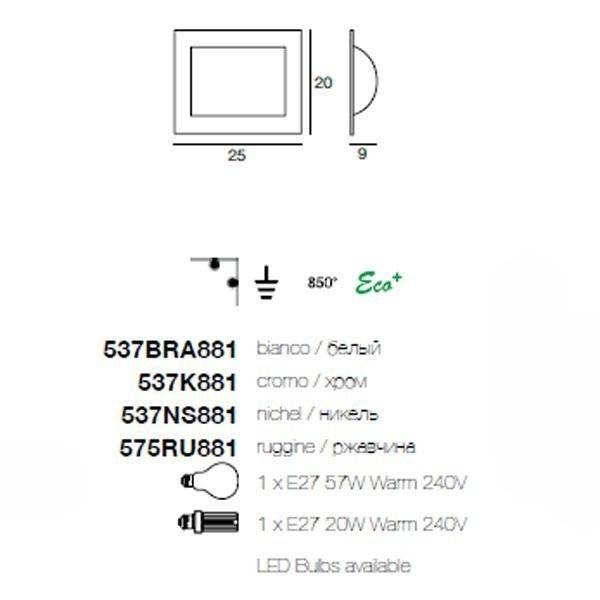 Настенно-потолочный светильник Linea Light Met Wally 537NS881 Настенно-потолочный светильник Linea Light Met Wally 537NS881