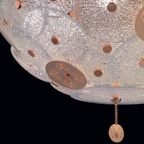 Потолочный светильник Beby Group Mademoiselle Corolle 8020Q01 Light gold Trasparent graniglia Glass Потолочный светильник Beby Group Mademoiselle Corolle 8020Q01 Light gold Trasparent graniglia Glass