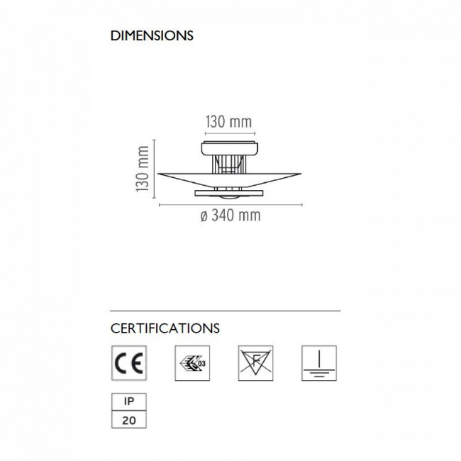 Потолочный светильник Flos Moni 1 F3801009 Потолочный светильник Flos Moni 1 F3801009