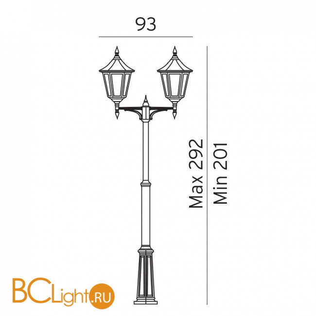 Садово-парковый фонарь Norlys Modena 382B