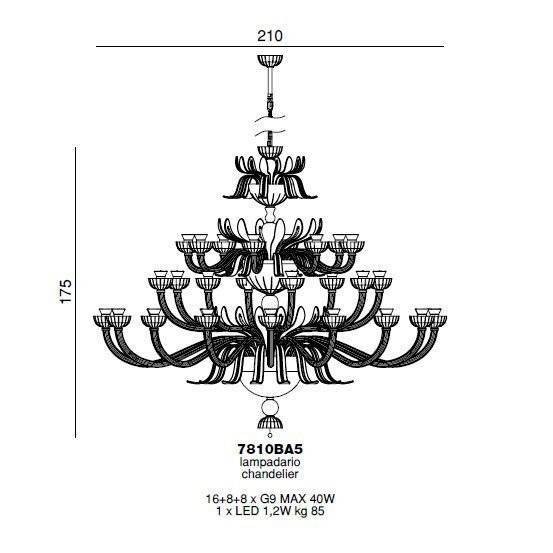 Люстра Beby Garden Party 7810BA5 Gold Golden Portofino SW Jet Golden Teak