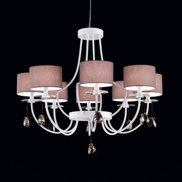 Люстра Beby Group Mon Tresor 0126B02 White Leather 01 666 SW Bronze Shade Люстра Beby Group Mon Tresor 0126B02 White Leather 01 666 SW Bronze Shade