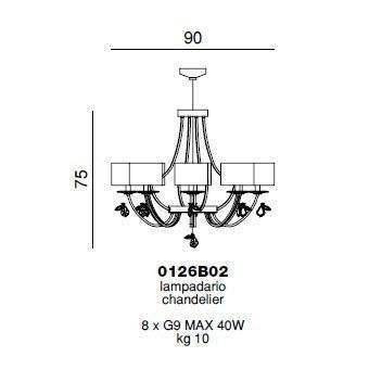 Люстра Beby Group Mon Tresor 0126B02 White Leather 01 666 SW Bronze Shade Люстра Beby Group Mon Tresor 0126B02 White Leather 01 666 SW Bronze Shade