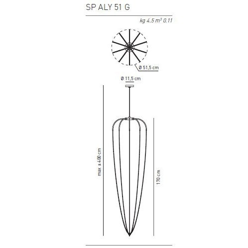 Подвесной светильник Axo Light Alysoid SP ALY 51 G AN NI LED Подвесной светильник Axo Light Alysoid SP ALY 51 G AN NI LED