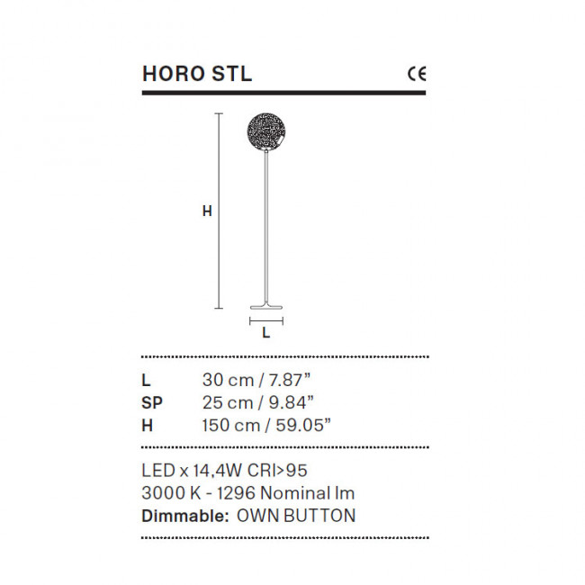 Торшер Masiero HORO STL G18 / AZ Торшер Masiero HORO STL G18 / AZ