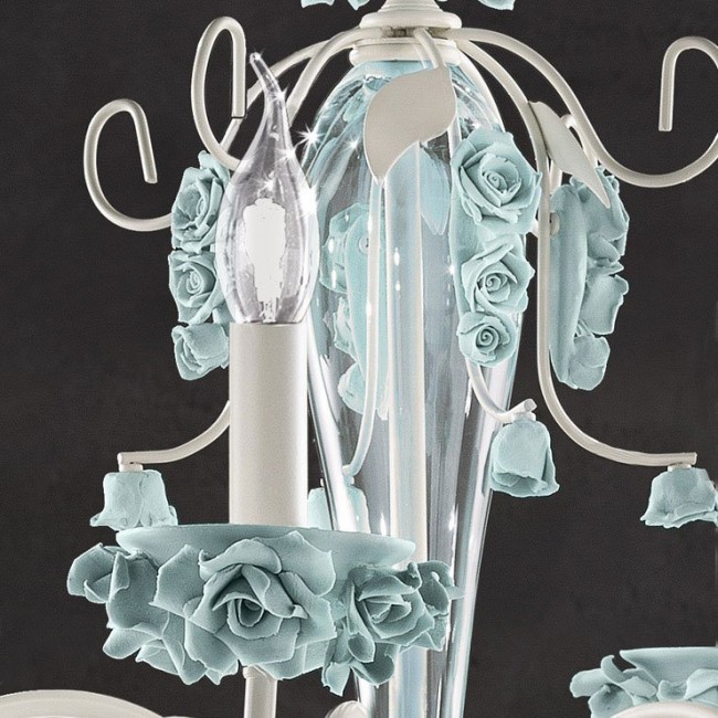 Люстра Euroluce Bora L6 ivory Tiffany