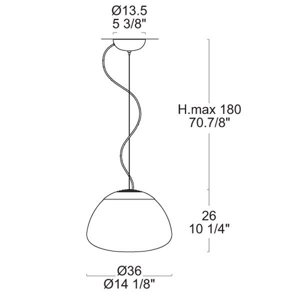 Подвесной светильник Leucos ARIA S 36 0002328 Подвесной светильник Leucos ARIA S 36 0002328