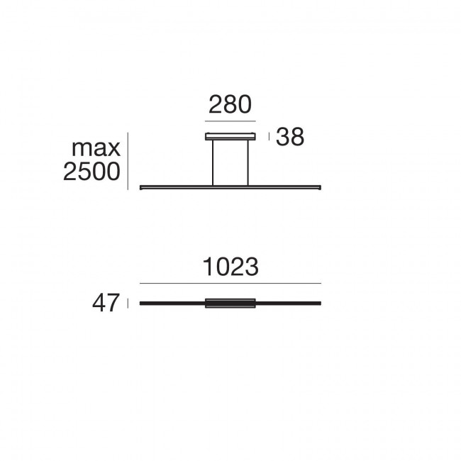 Подвесной светильник Linea Light Straight 8200 Подвесной светильник Linea Light Straight 8200