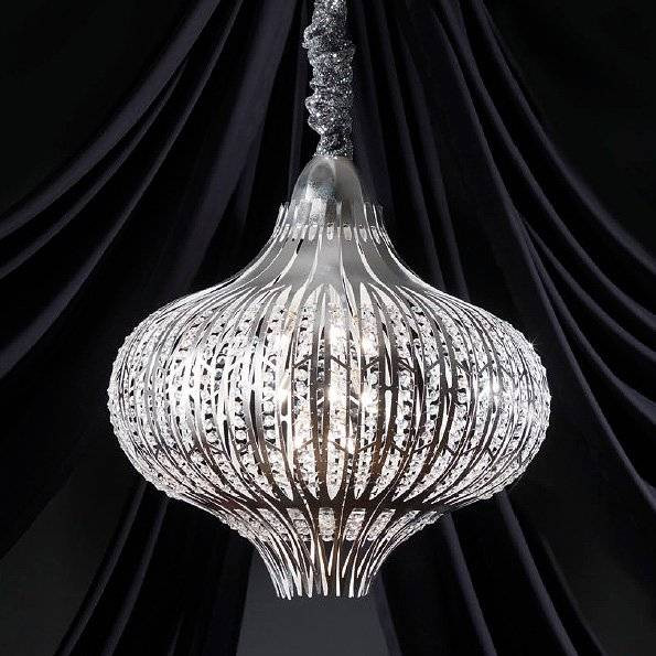 Подвесной светильник Masca Jasmine 1872/9 Nichel drop / Swarovski Подвесной светильник Masca Jasmine 1872/9 Nichel drop / Swarovski