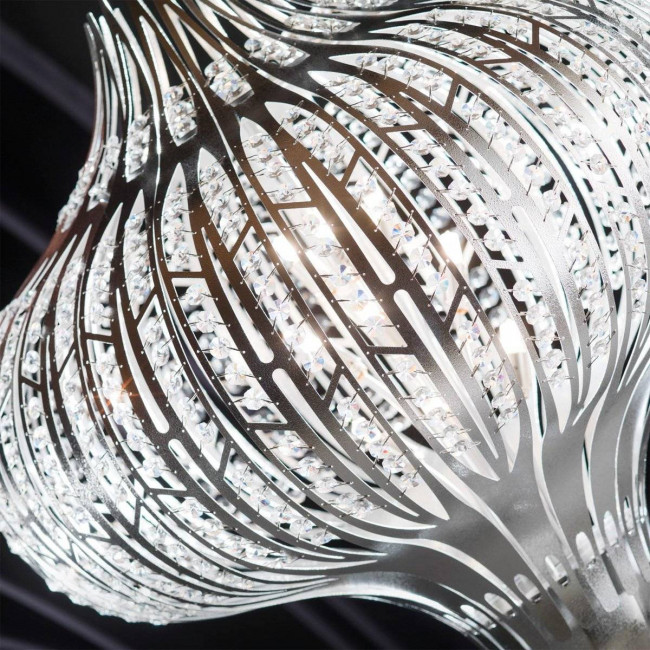 Подвесной светильник Masca Jasmine 1872/9 Nichel drop / Swarovski Подвесной светильник Masca Jasmine 1872/9 Nichel drop / Swarovski