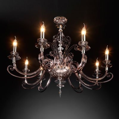 Потолочная люстра Euroluce Alicante S8 silver Fume Потолочная люстра Euroluce Alicante S8 silver Fume