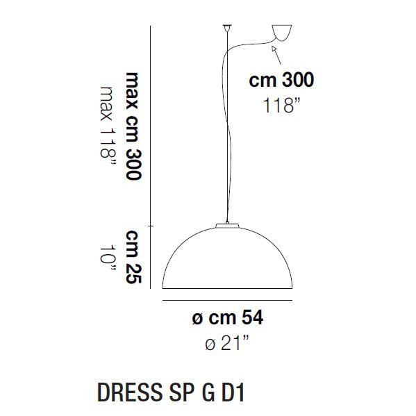 Подвесной светильник Vistosi Dress SP G D1 E27 BC CR Подвесной светильник Vistosi Dress SP G D1 E27 BC CR
