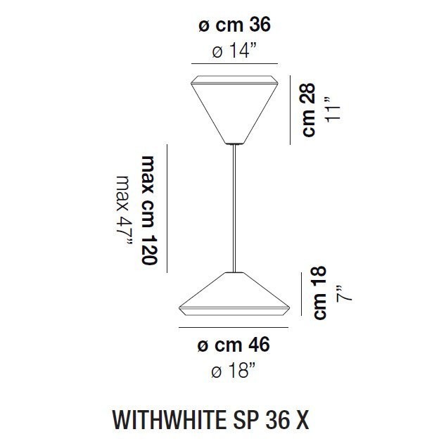 Подвесной светильник Vistosi WithWhite SP 36 X E27 BC BC Подвесной светильник Vistosi WithWhite SP 36 X E27 BC BC