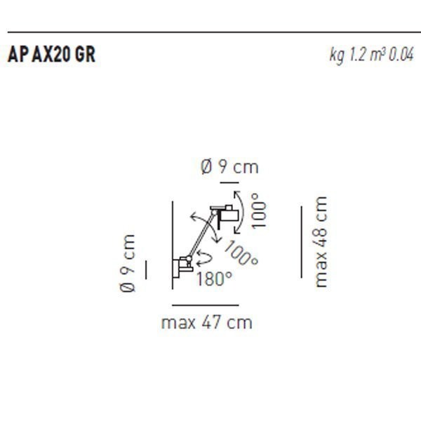 Бра Axo Light AP AX20 GR APAX20GRXXCRG9X Бра Axo Light AP AX20 GR APAX20GRXXCRG9X
