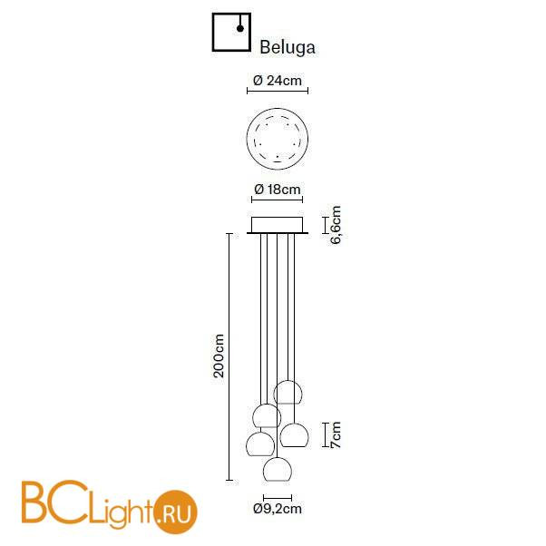 Подвесной светильник Fabbian Beluga Colour F32 A22 00 Подвесной светильник Fabbian Beluga Colour F32 A22 00