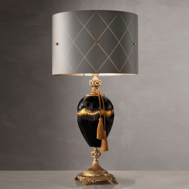 Настольная лампа Euroluce Penelope LG1 Satin gold Blue/amber Настольная лампа Euroluce Penelope LG1 Satin gold Blue/amber