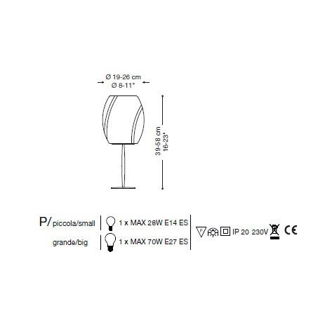 Настольная лампа La Murrina Dolly P GRANDE AY-3S