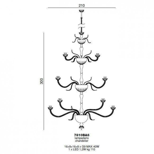 Люстра Beby Garden Party 7810BA6 Gold Multi glass SW Jet Turquoise Люстра Beby Garden Party 7810BA6 Gold Multi glass SW Jet Turquoise