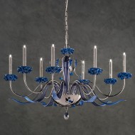 Люстра Euroluce Bora L8 Nichel Blue Люстра Euroluce Bora L8 Nichel Blue