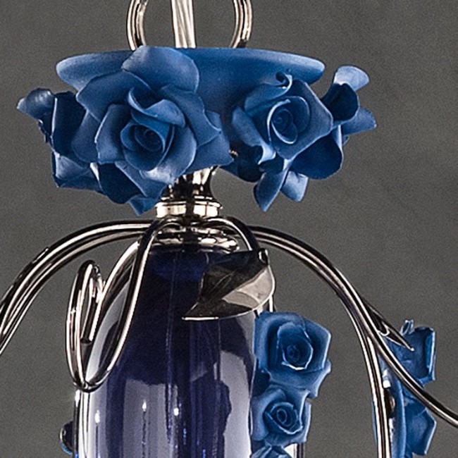 Люстра Euroluce Bora L8 Nichel Blue Люстра Euroluce Bora L8 Nichel Blue