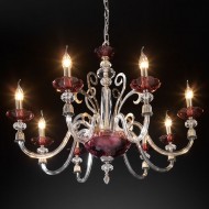 Люстра Euroluce Perseo L8 Silver Antique rose Люстра Euroluce Perseo L8 Silver Antique rose