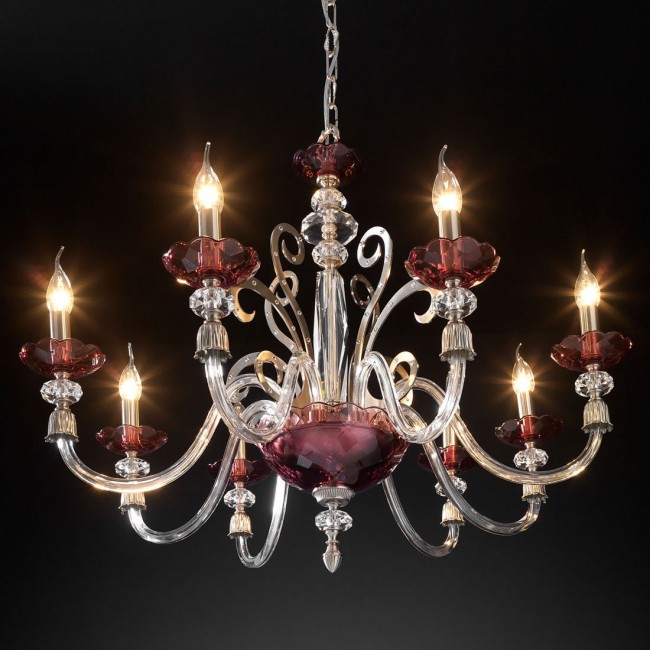 Люстра Euroluce Perseo L8 Silver Antique rose Люстра Euroluce Perseo L8 Silver Antique rose