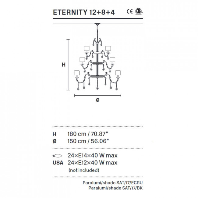Люстра Masiero Eternity 12+8+4 G04 Cut Люстра Masiero Eternity 12+8+4 G04 Cut