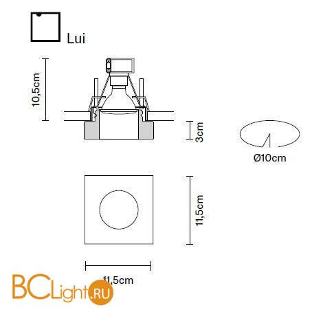 Встраиваемый спот (точечный светильник) Fabbian Lui D27 F39 00 Встраиваемый спот (точечный светильник) Fabbian Lui D27 F39 00