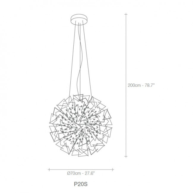 Подвесной светильник Terzani Core P20S E7 A9