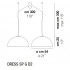 Подвесной светильник Vistosi Dress SP G D2 E27 BC CR