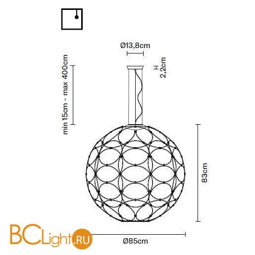 Подвесной светильник Fabbian Giro F30 A03 01 Подвесной светильник Fabbian Giro F30 A03 01