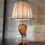 Настольная лампа Euroluce Penelope LG1 Shiny gold Amber Настольная лампа Euroluce Penelope LG1 Shiny gold Amber