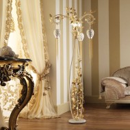 Напольный светильник Masca Fantasia 1881/P3 Bianco lucido oro Напольный светильник Masca Fantasia 1881/P3 Bianco lucido oro