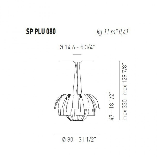 Подвесной светильник Axo Light Lightecture Plumage SP PLU 080 SPPLU080E27BCXX Подвесной светильник Axo Light Lightecture Plumage SP PLU 080 SPPLU080E27BCXX