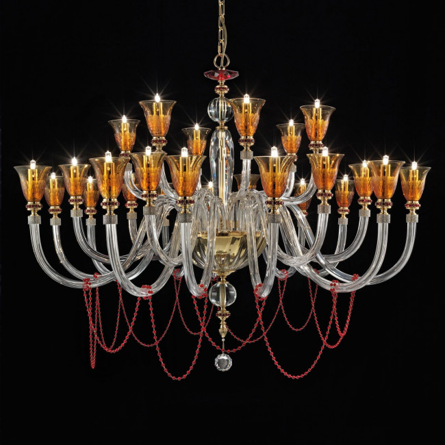 Люстра Euroluce Claire L12+6+6 Amber Люстра Euroluce Claire L12+6+6 Amber