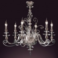 Потолочная люстра Euroluce Alicante Satin S6 Silver Потолочная люстра Euroluce Alicante Satin S6 Silver